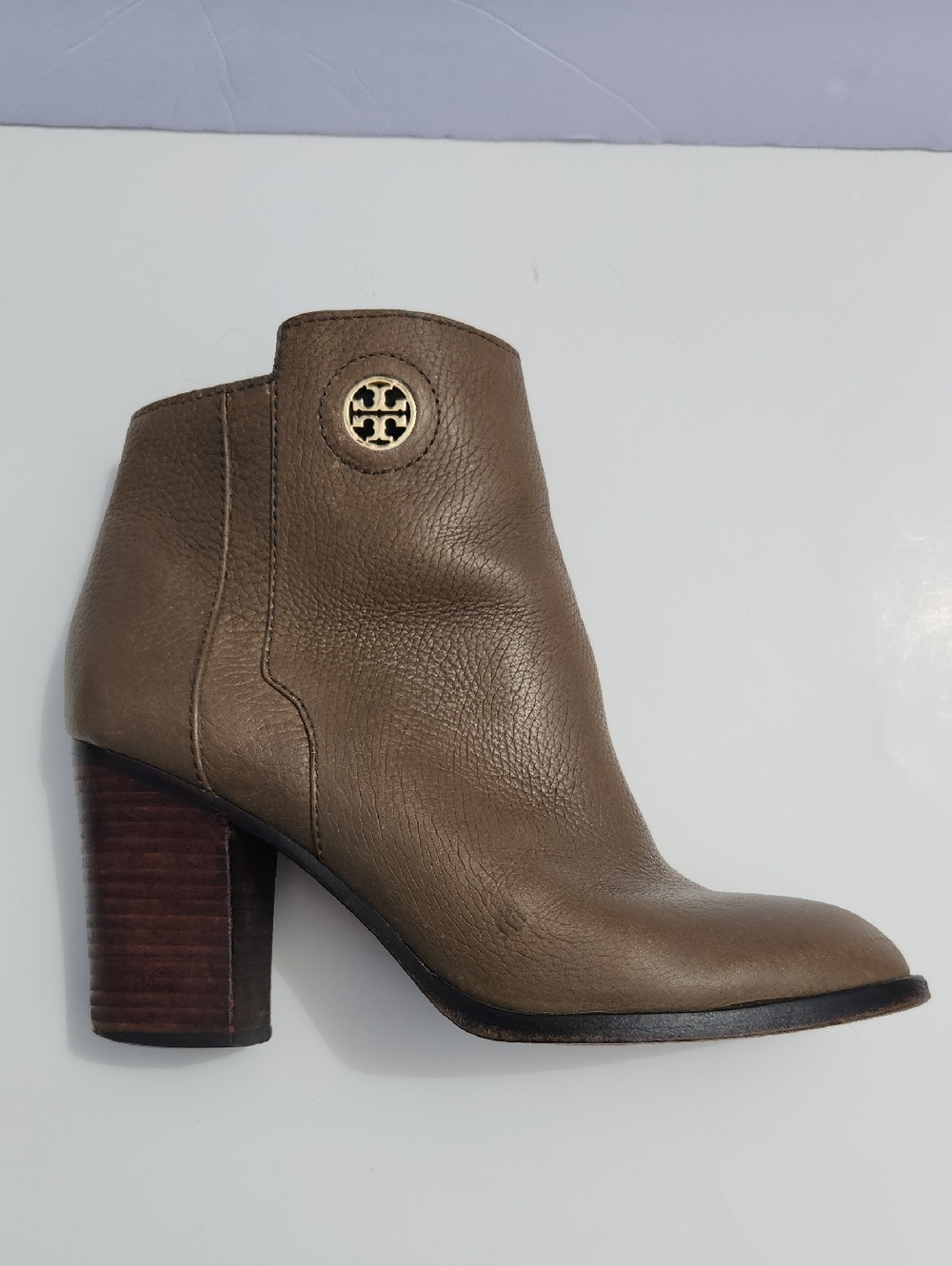 Tory Burch Junction Women's Porcini Tumbled Leather Ankle Booties Size 9 - Picture 7 of 16